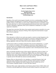 Basic Active and Passive Filters