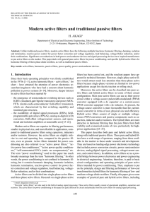 Modern active filters and traditional passive filters