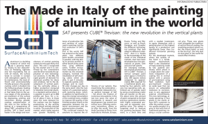 The Made in Italy of the painting of aluminium in