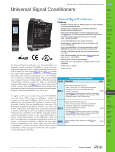 Universal Signal Conditioners