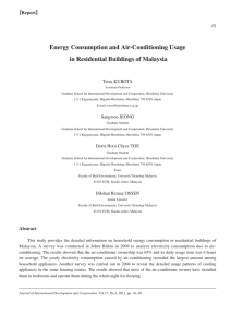 Energy Consumption and Air-Conditioning Usage in Residential