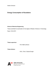 Energy Consumption of Escalators
