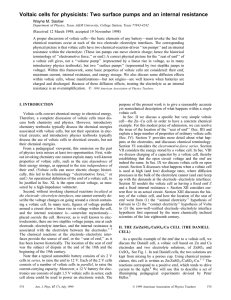 Voltaic cells for physicists: Two surface pumps and an internal