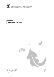 Student Fees - Stellenbosch University