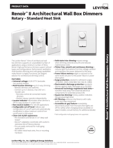 Renoir™ II Architectural Wall Box Dimmers