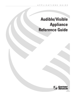 Audible/Visible Appliance Reference Guide