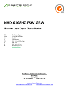 NHD-0108HZ-FSW-GBW - Newhaven Display International, Inc.