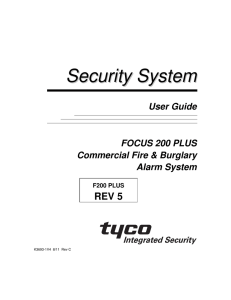 Focus 200 Plus Alarm System Manual