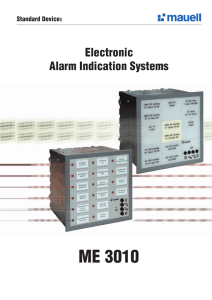 Electronic Alarm Indication Systems ME 3010