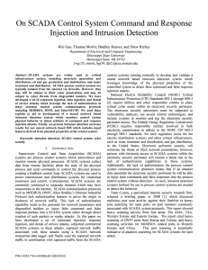 On SCADA Control System Command and Response Injection and