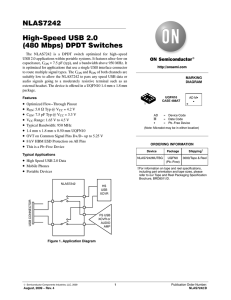 NLAS7242 - High-Speed USB 2.0 (480 Mbps) DPDT Switches