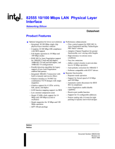 82555 10/100 Mbps LAN Physical Layer Interface - Pcmcia-cs