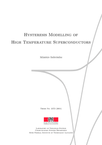 Hysteresis Modelling of High Temperature Superconductors