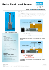 Brake Fluid Level Sensor - Standex