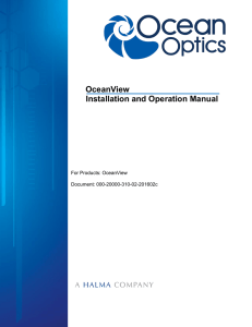 OceanView Installation and Operation Manual