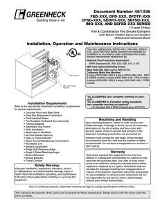 Document Number 461336 Installation, Operation and Maintenance