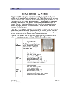 (TEG) modules  - Termo