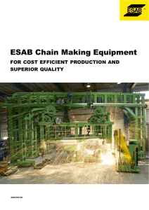 ESAB Chain Mak king Equipment