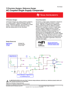 AC Coupled Single Supply Comparator