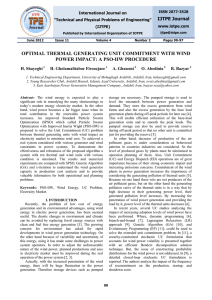 optimal thermal generating unit commitment with wind power