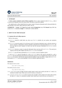 MA27 - HSL Mathematical Software Library