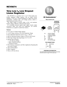 NCV8674 - Very Low IQ Low Dropout Linear