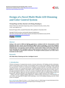 Design of a Novel Multi-Mode LED Dimming and Color Control System