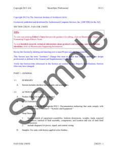 section 238219 - fan coil units