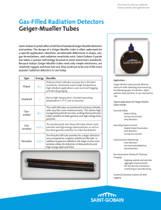 Gas-Filled Radiation Detectors Geiger