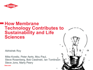 How Membrane Technology Contributes to Sustainability and Life