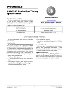KAI-0330 Evaluation Timing Specification