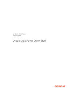 Oracle Data Pump Quick Start