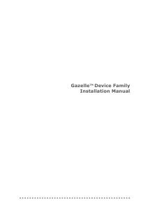 GazelleTM Device Family Installation Manual