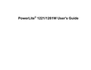 PowerLite 1221/1261W