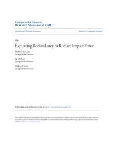 Exploiting Redundancy to Reduce Impact Force