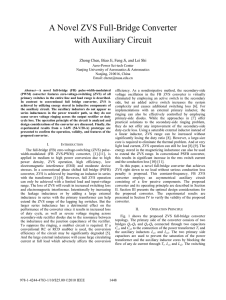 A Novel ZVS Full-Bridge Converter with Auxiliary Circuit