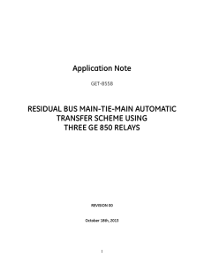 residual bus main-tie-main automatic transfer