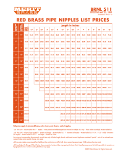 Brass Nipple List Price Sheet pdf