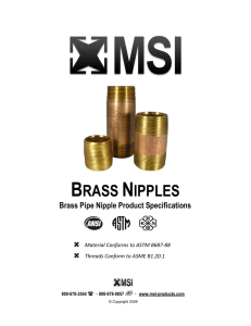 Brass Nipple specs - msi