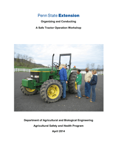 Organizing and Conducting A Safe Tractor Operation Workshop