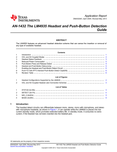 AN-1432 The LM4935 Headset/Push-Button