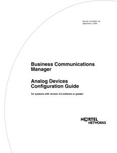 Analog Devices Configuration Guide