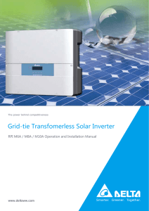 Grid-tie Transfomerless Solar Inverter