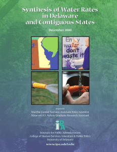 Synthesis of Water Rates in Delaware and Contiguous States 2008