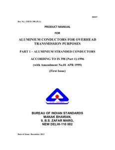 aluminium conductors for overhead transmission purposes