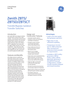 Zenith ZBTS/ ZBTSD/ZBTSCT