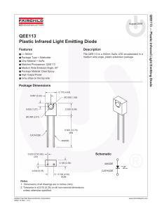 QEE113 Plastic Infrared Light Emitting Diode