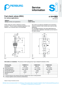 Pierburg fuel check valves