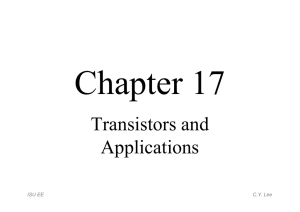 Chapter 17 - Transistors and Applications