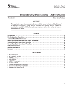 Understanding Basic Analog - Active Devices